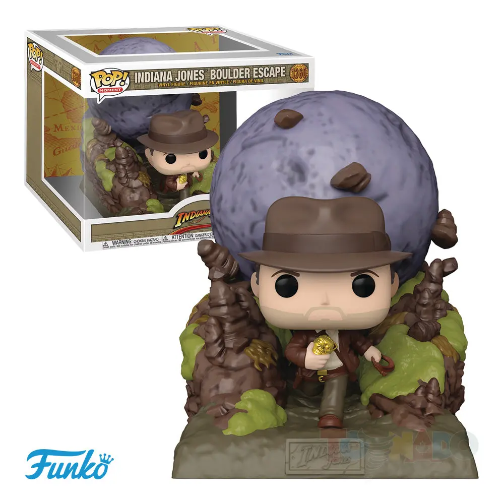 Funko Pop Moment 1360 Indiana Jones Raiders Of The Lost Ark Boulder Escape Deluxe Vinyl Moment 64579 Low Stock 1