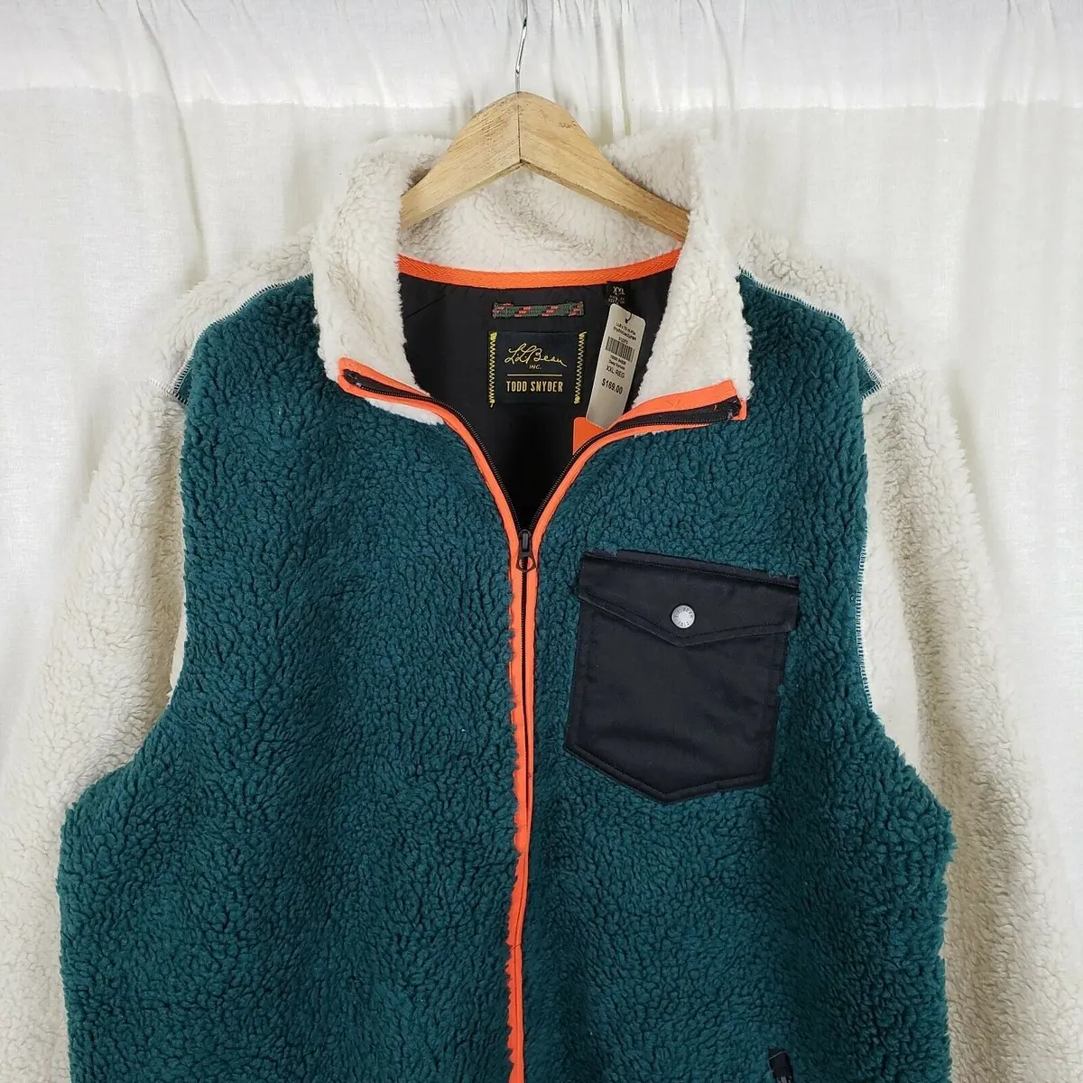 Ll Bean X Todd Snyder Hi-Pile Sherpa Zip Pattern Shirt Jacket Shacket Mens Xxl 2