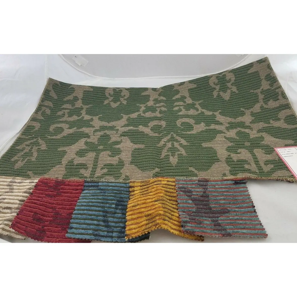 Brunschwig & Fils Ribbed Brocade Woven Silk Chenille Furniture Fabric Samples 6 1