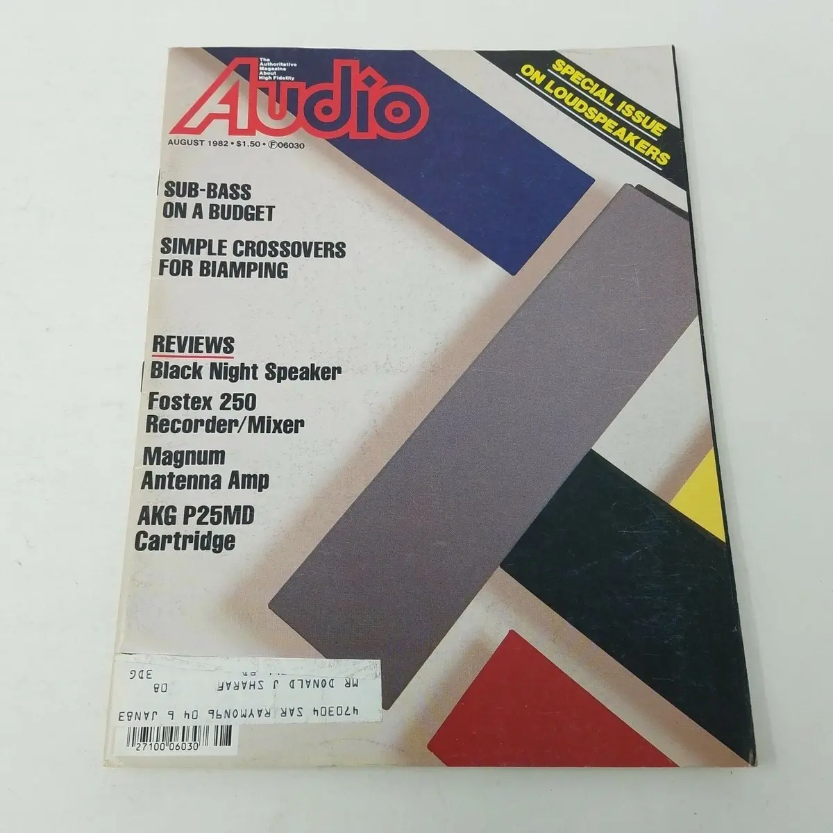 Vintage August 1982 Audio Magazine High Fidelity Electronics Advertisements 1