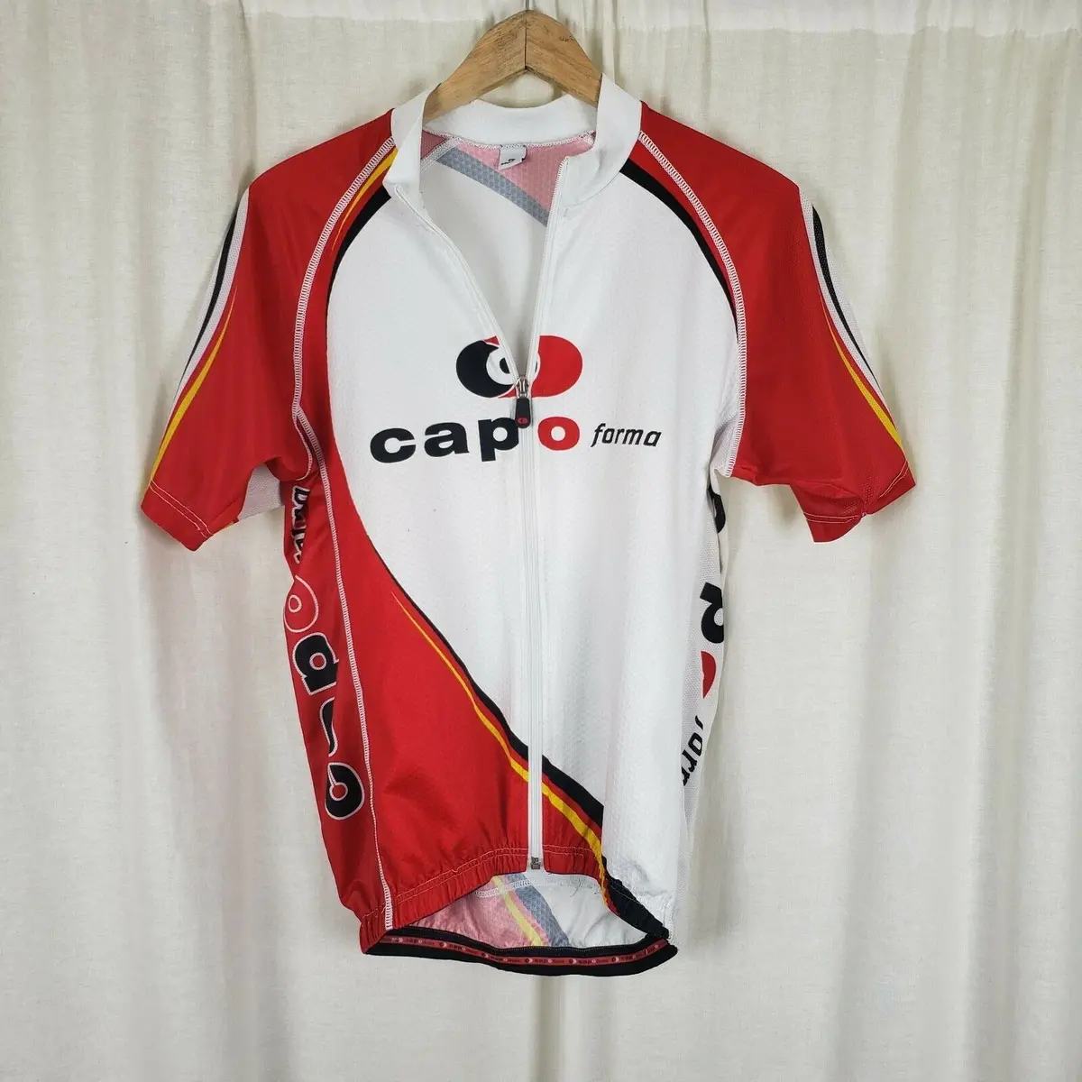 Capoforma Cycling Jersey Made In Italy Mens Xl Full Zip Short Sleeve Lightweight 1