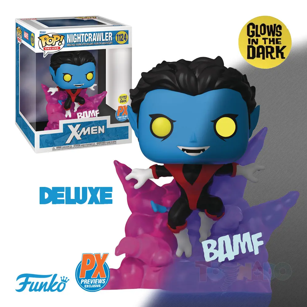 Funko Pop! Marvel #1124 - X-Men - Nightcrawler (Glow-In-The-Dark) Px Deluxe Vinyl Figure (66519) 1