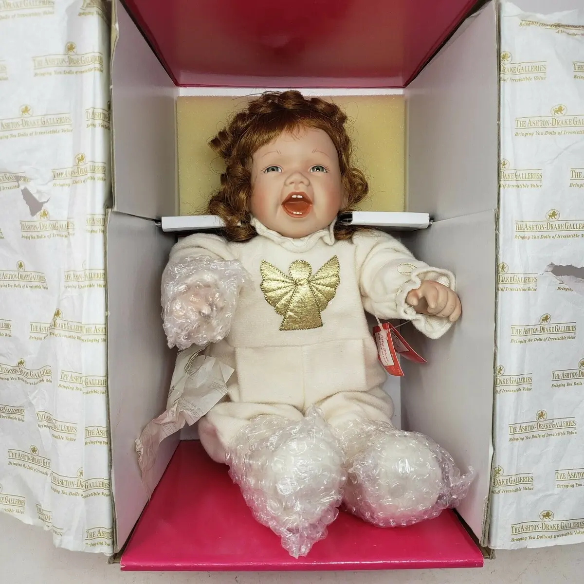 Happiness Is My First Christmas 1992 Porcelain Girl Doll Ashton Drake Galleries 1