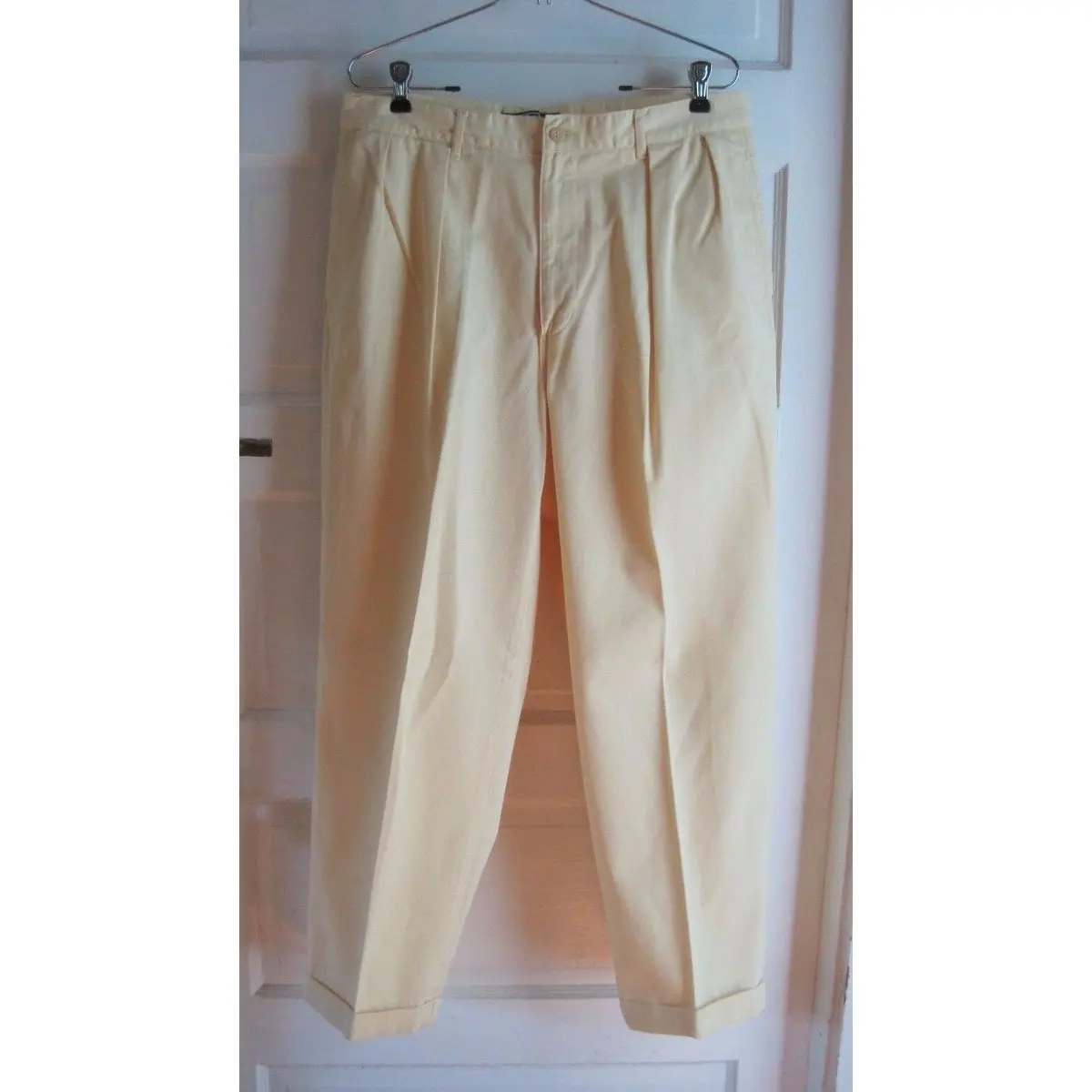 Polo Chinos Authentic Dry Goods Ralph Lauren Yellow Pants Khakis Mens 34 X 27 1