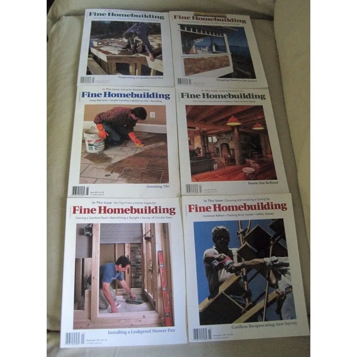 Fine Homebuilding Back Issues Magazines Lot Of 6 Entire Year 2001 Diy Remodeling 1