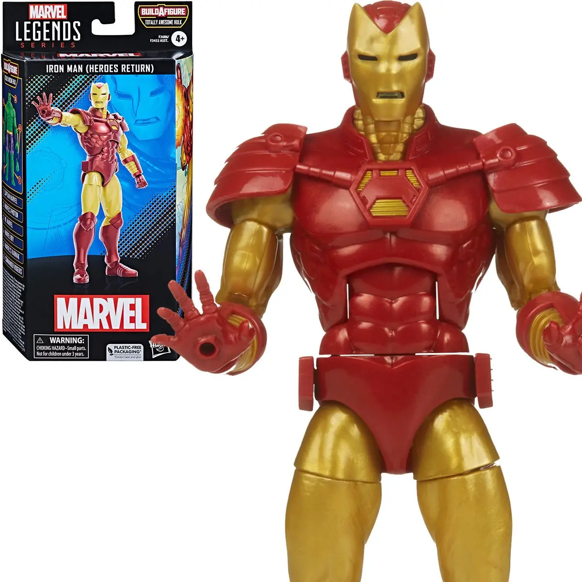 Marvel Legends Series (Totally Awesome Hulk Baf) Iron Man (Heroes Reborn) Action Figure (F3686) 1