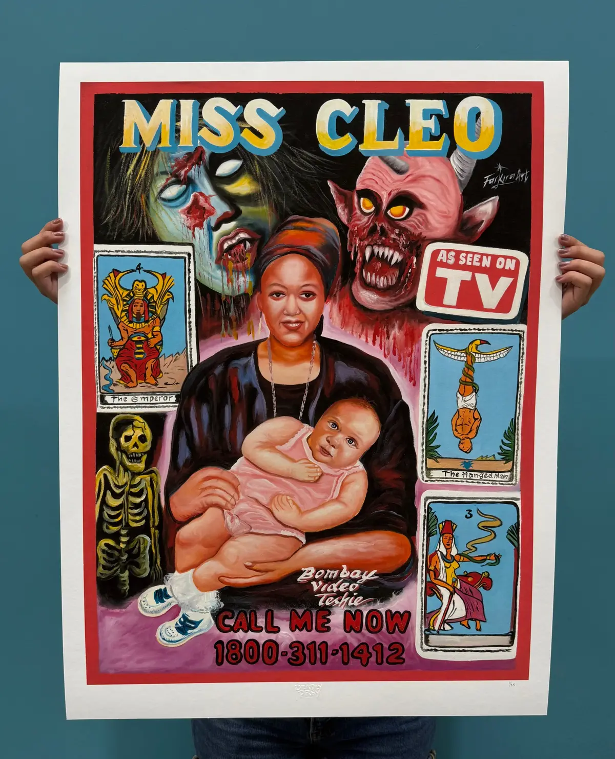 Miss Cleo - Limited Edition Archival Giclée Print From Static Medium By Farkira 1