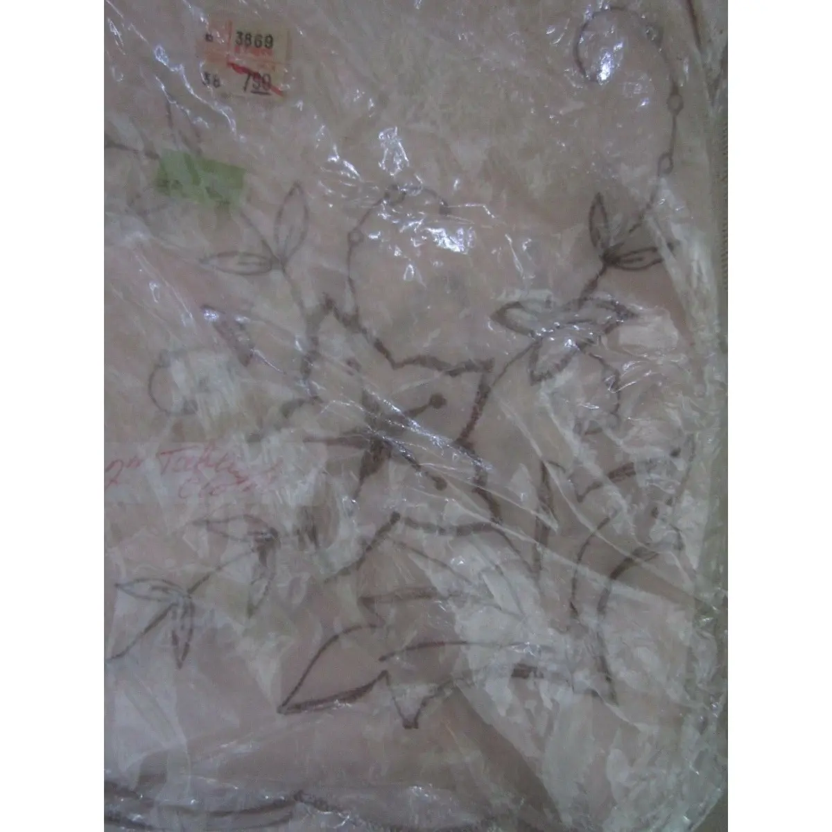 Nos Vintage Sheer Embroidered Rectangular Tablecloth 54X72 White Floral Zayres 1