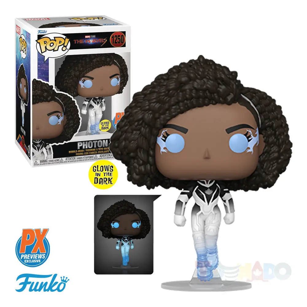 Funko Pop! Marvel #1250 - The Marvels - Photon Gitd Px Exclusive Vinyl Figure (68286) 1