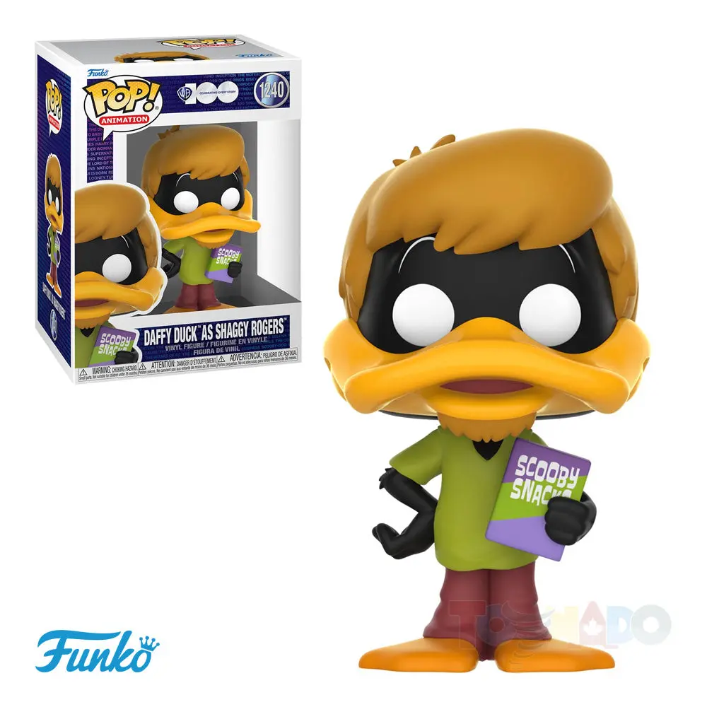 Funko Pop! Animation #1240 - Looney Tunes X Scooby-Doo - Daffy Duck As Shaggy Rogers Vinyl Figure (69425) Low Stock 1