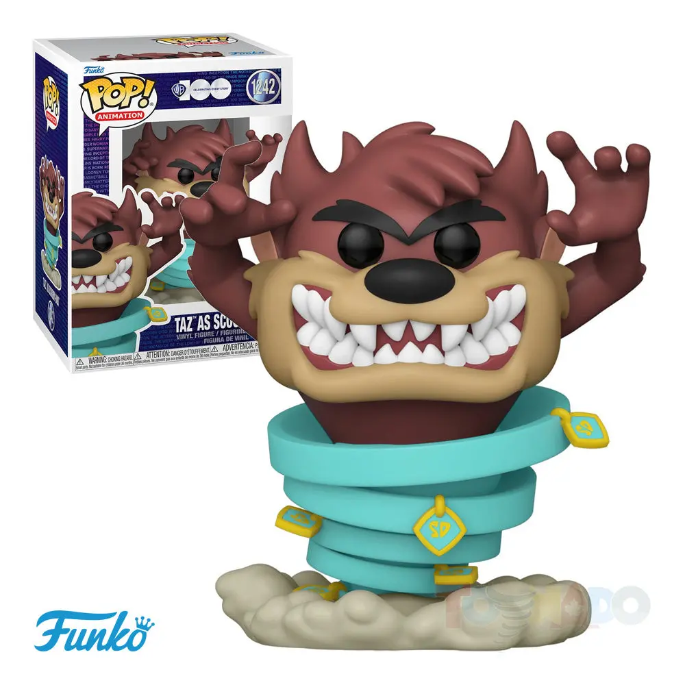 Funko Pop! Animation #1242 - Looney Tunes X Scooby-Doo - Taz As Scooby-Doo Vinyl Figure (69427) Last One! 1