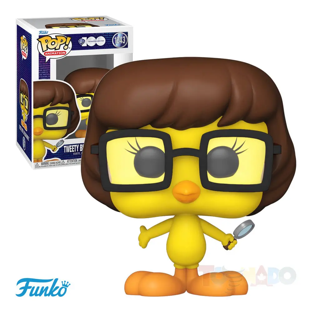 Funko Pop! Animation #1243 - Looney Tunes X Scooby-Doo - Tweety Bird As Velma Dinkley Vinyl Figure (69428) Low Stock 1