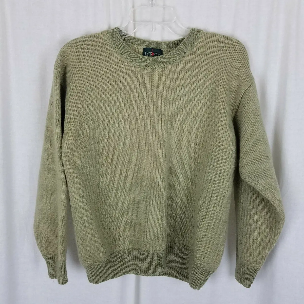 J. Crew Wool Crewneck Pullover Sweater Mens S Vintage Sage Green Hong Kong 1