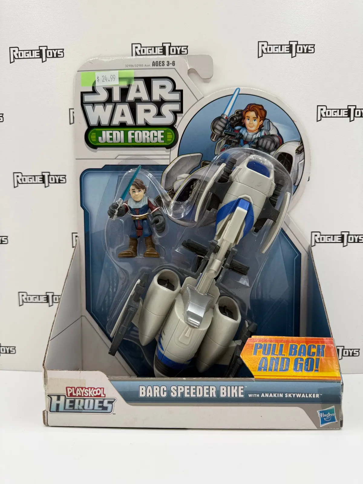 Hasbro Playskool Heroes Star Wars Jedi Force Barc Speeder Bike W/ Anakin Skywalker 1