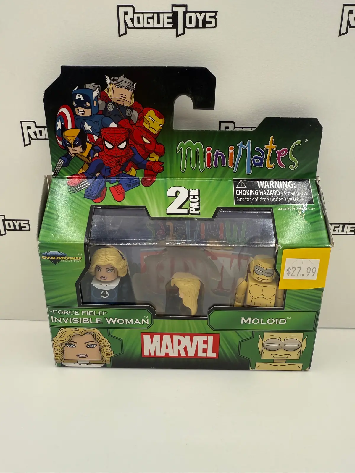 Diamond Select Toys Marvel Minimates 2-Pack “Force Field” Invisible Woman & Moloid 1
