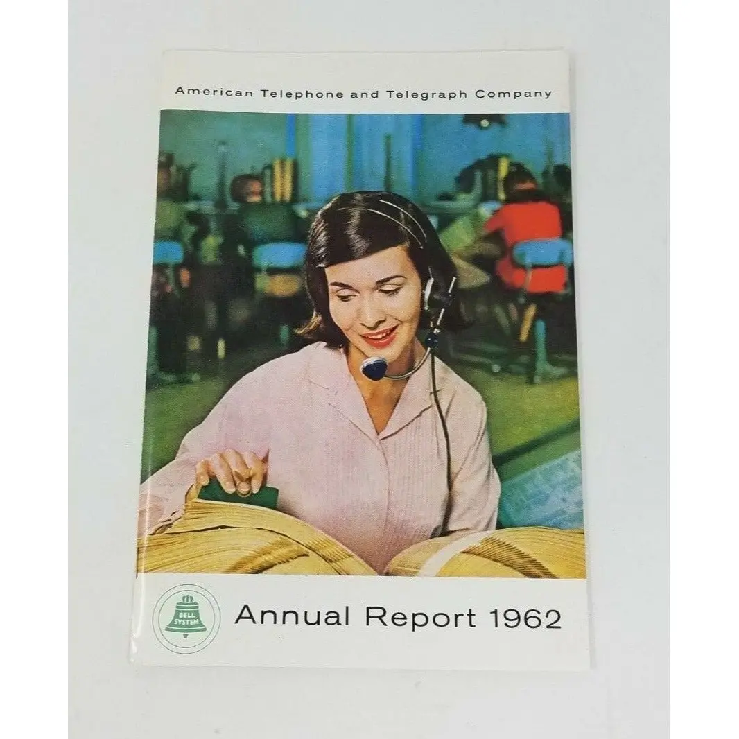 Vintage At&T Annual Report 1962 American Telephone And Telegraph Co Bell System 1