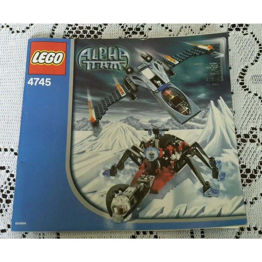 Legos Alpha Team 4745 Blue Eagle Vs Snow Crawler Instructions Book Manual Only! 1