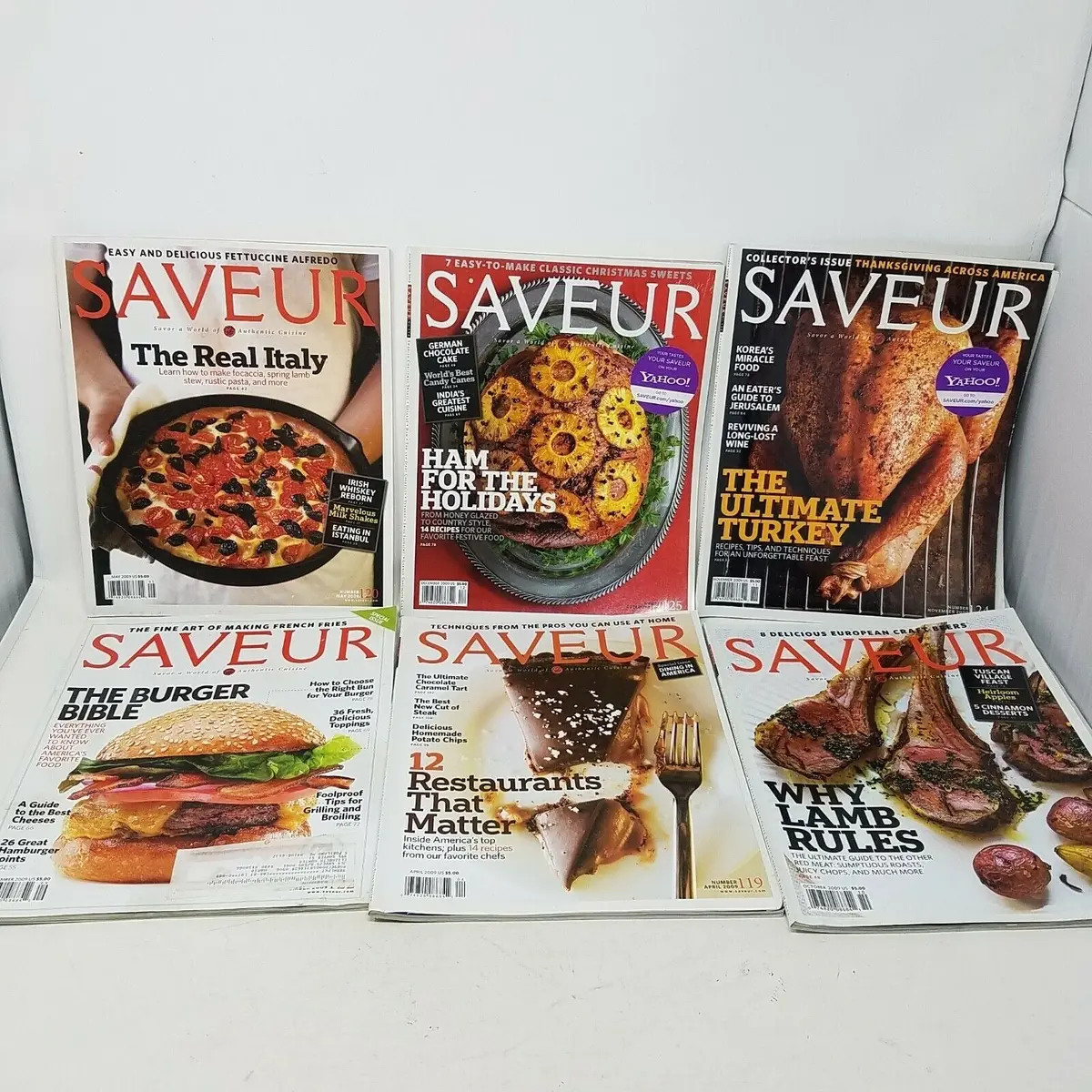Saveur Magazine 2009 Lot Of 6 Editions Issues 119 120 122-125 Cooking Food 1
