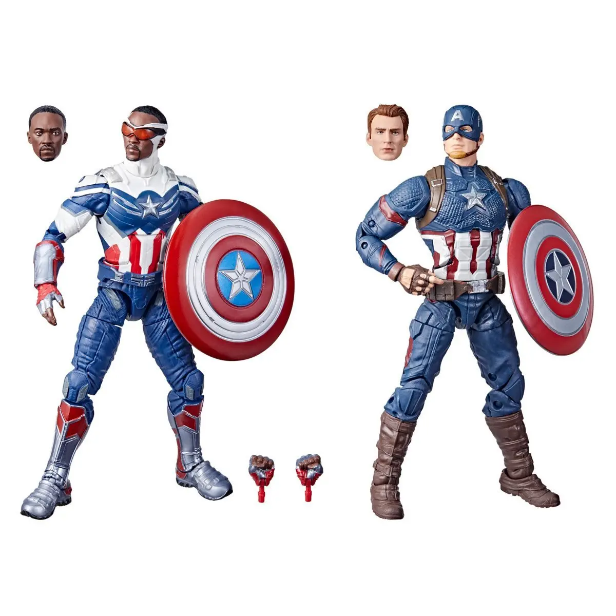Marvel Legends - Captain America Sam Wilson And Steve Rogers Action Figures (F5880) Low Stock 2