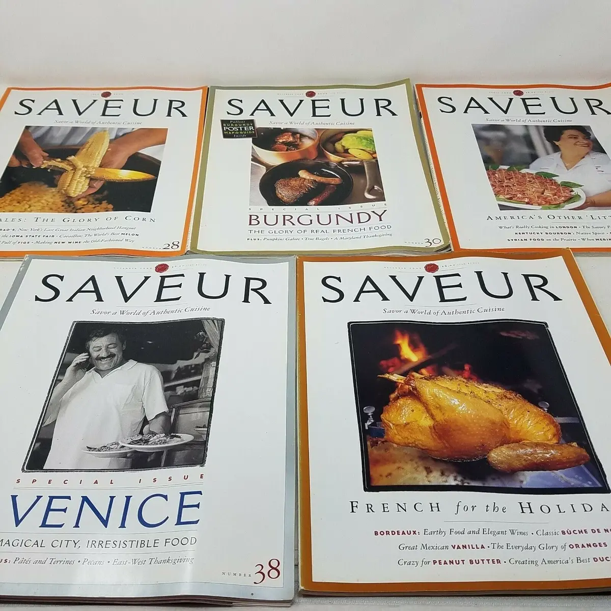 Saveur Magazine 1998 1999 Lot Of 5 Editions Issues 28 30 34 38 39 Vintage 1