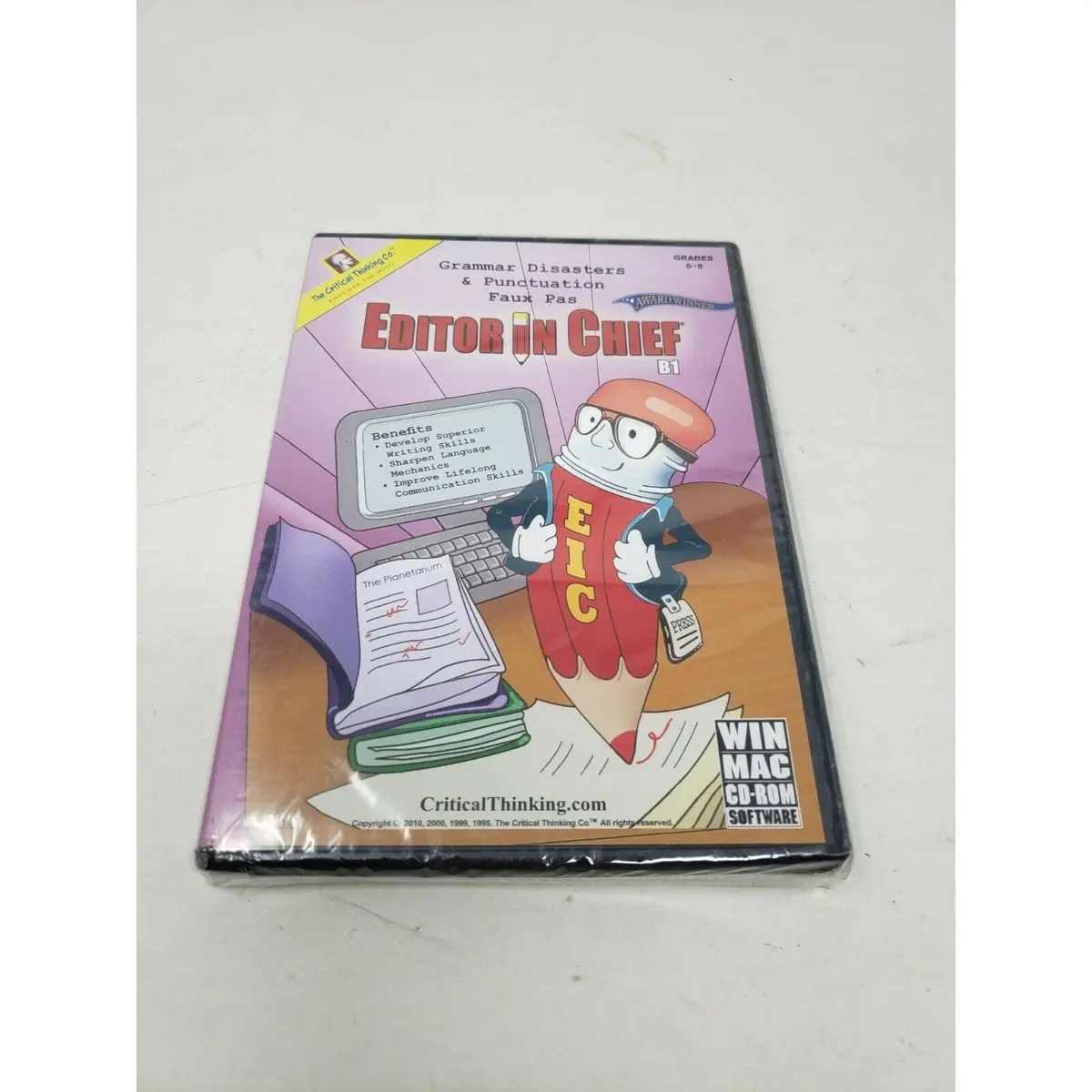 Critical Thinking Company Editor In Chief B1 Software Cd Rom Grades 6-8 Win/Mac 1