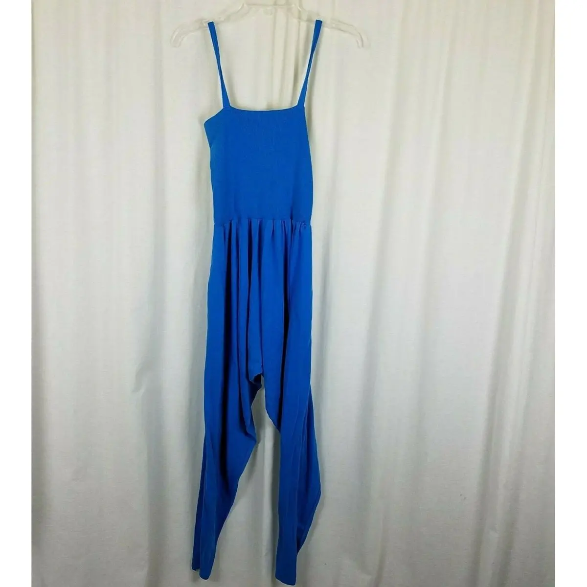 Via Satellite Harem Romper Jumpsuit Womens M Genie Parachute Pants Vintage Blue 1