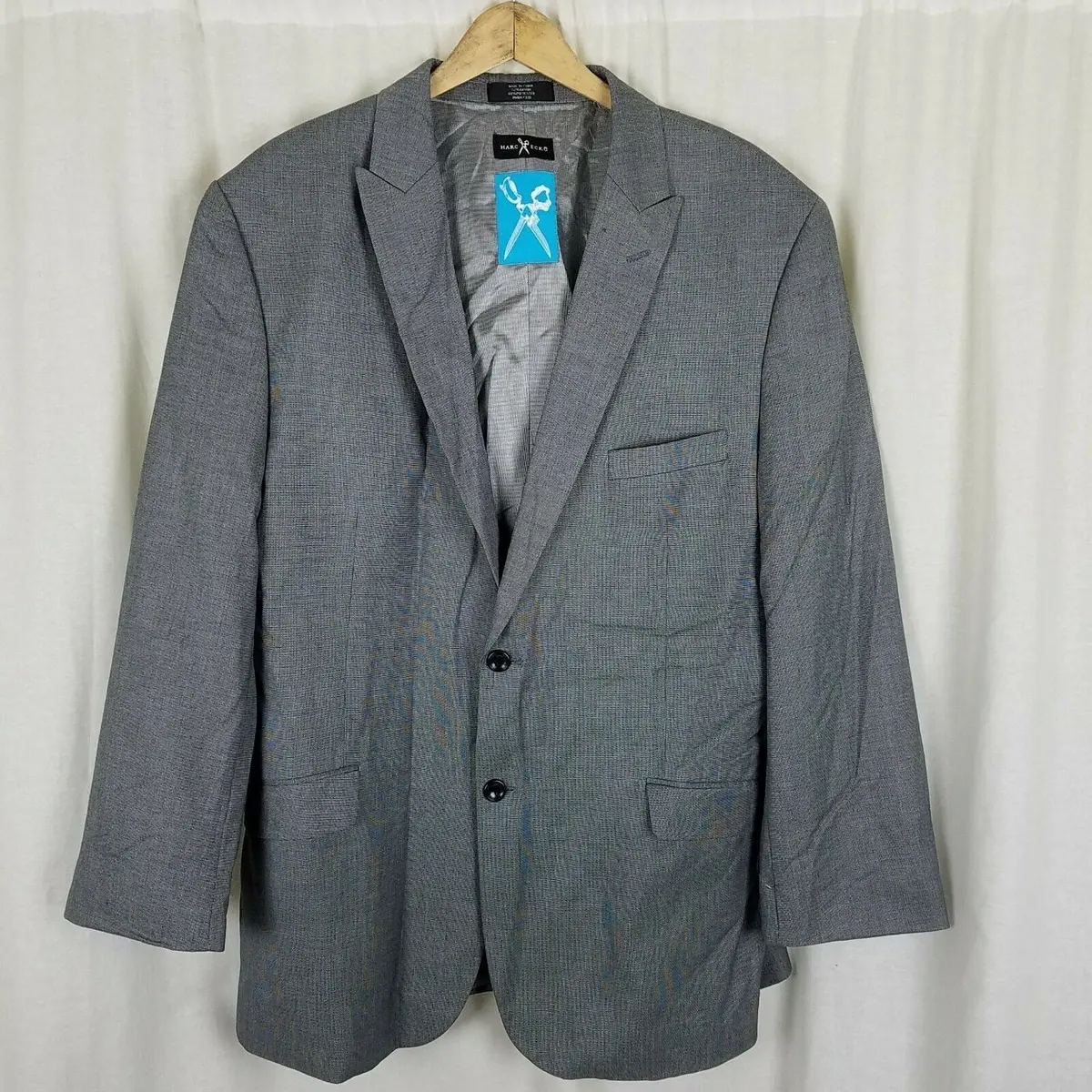 Marc Ecko Cut & Sew Multitask Gray Vegan Wool Sportcoat Jacket Blazer Mens 46R 1
