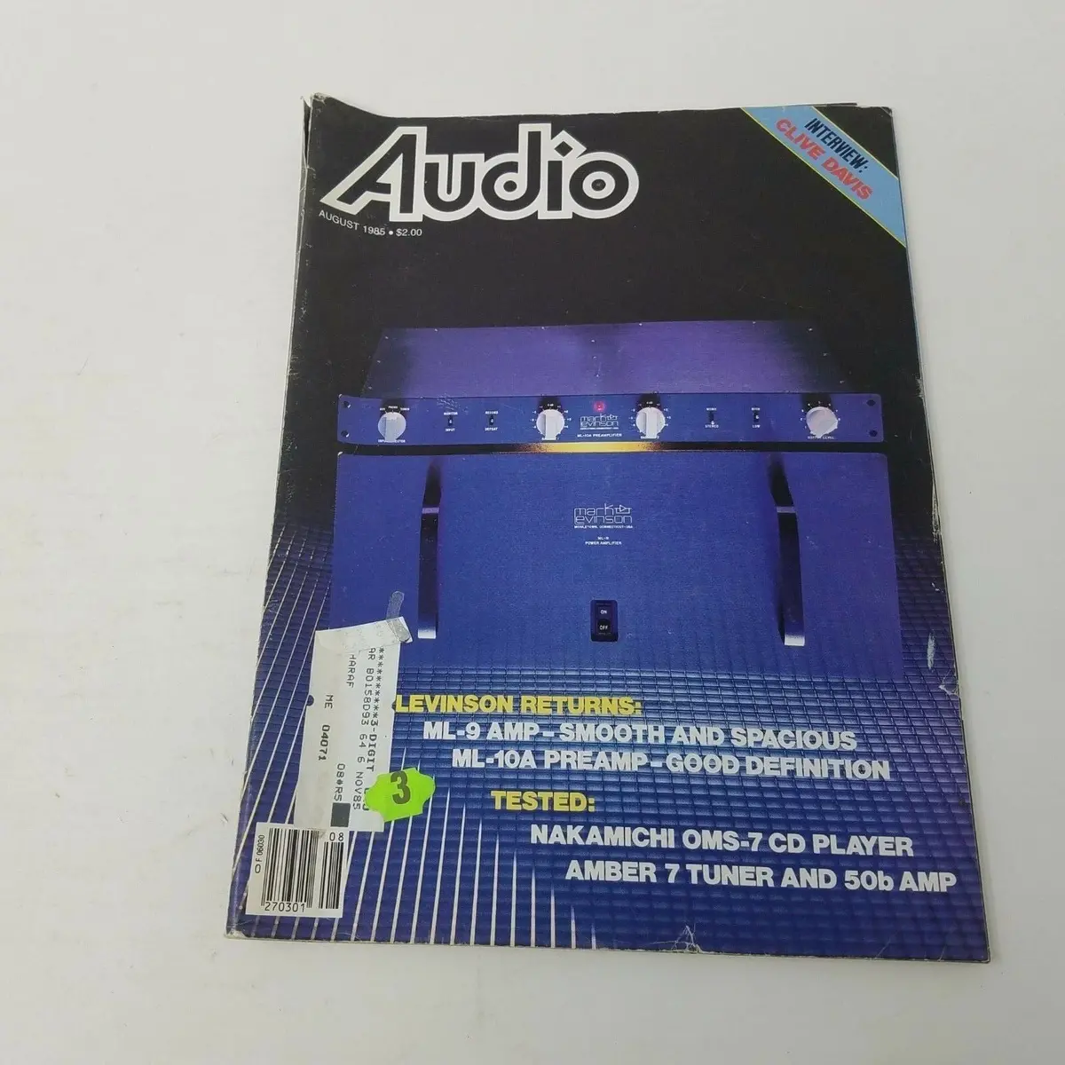 Vintage August 1985 Audio Magazine High Fidelity Electronics Advertisements 1