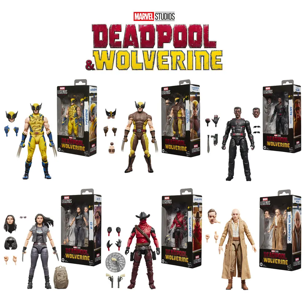 Marvel Legends Series: Deadpool & Wolverine (2024 Movie) - Complete 6-Pack Action Figure Set (G2031) Low Stock 1