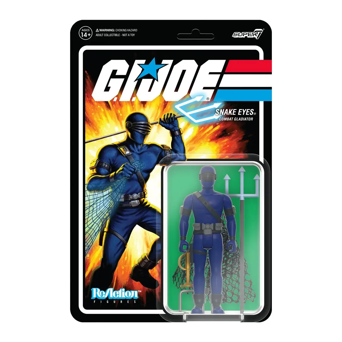Super7 Reaction Figures - G.I. Joe: Wave 5 - Snake Eyes (Combat Gladiator) Action Figure (82308) 2