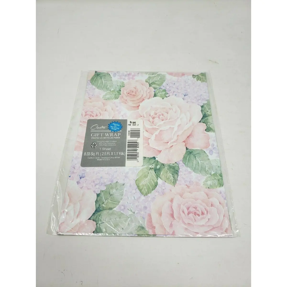 Carlton Cards Wedding Birthday Roses Gift Wrap Wrapping Paper Square Vintage Usa 1
