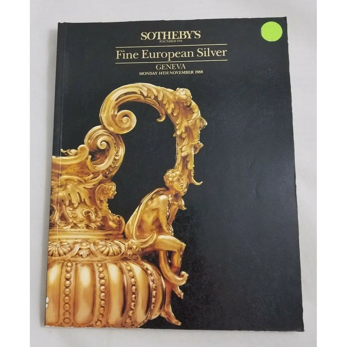 Fine European Silver Geneva Sotheby's Auction Catalog 1988 Black Color Photos 1