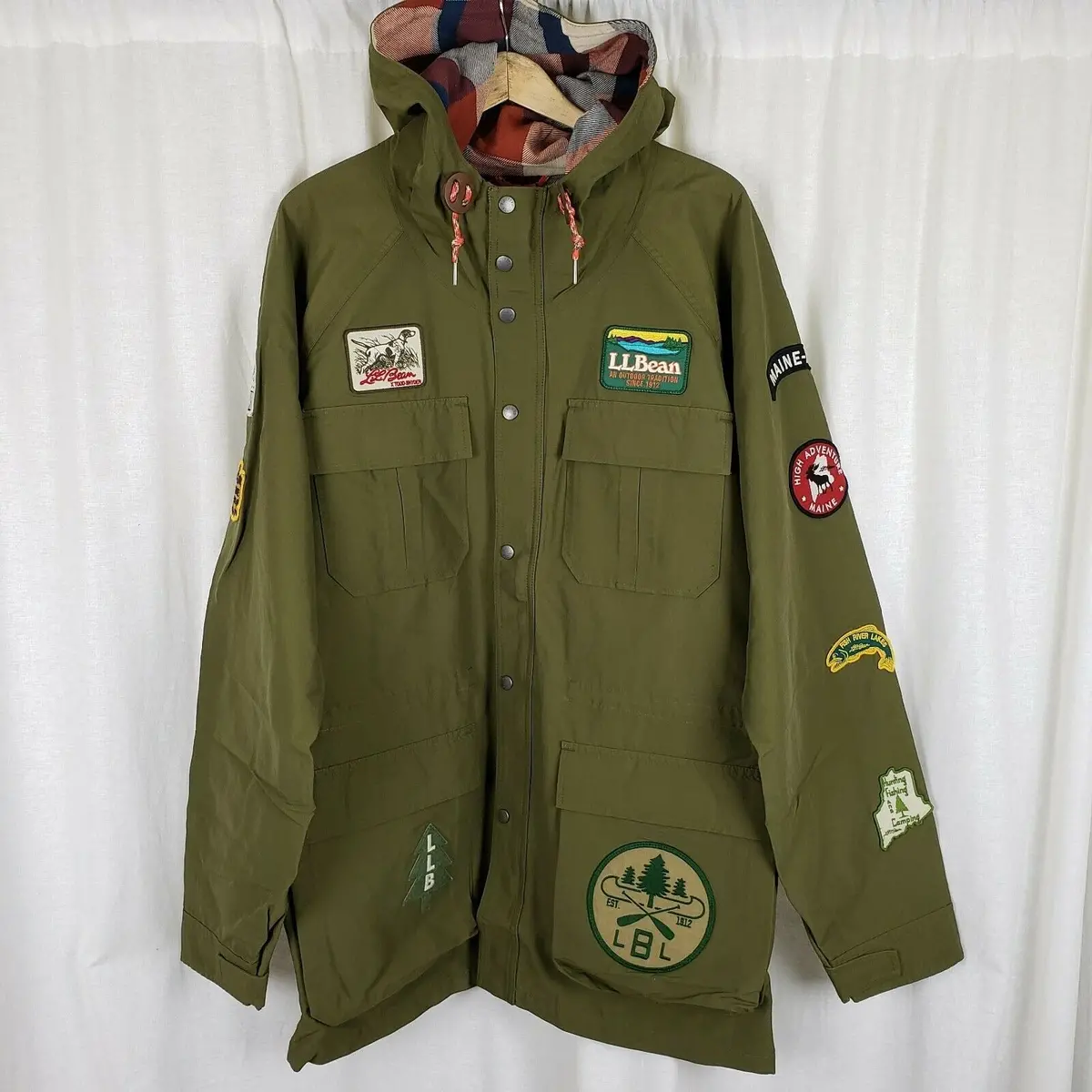 Ll Bean X Todd Snyder Baxter State Parka W Patches Antique Olive Jacket Mens Xxl 1