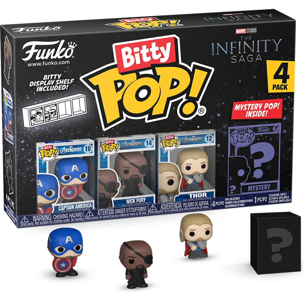 Funko Bitty Pop! The Infinity Saga (Captain America) 4-Pack Vinyl Figures (71503) 1