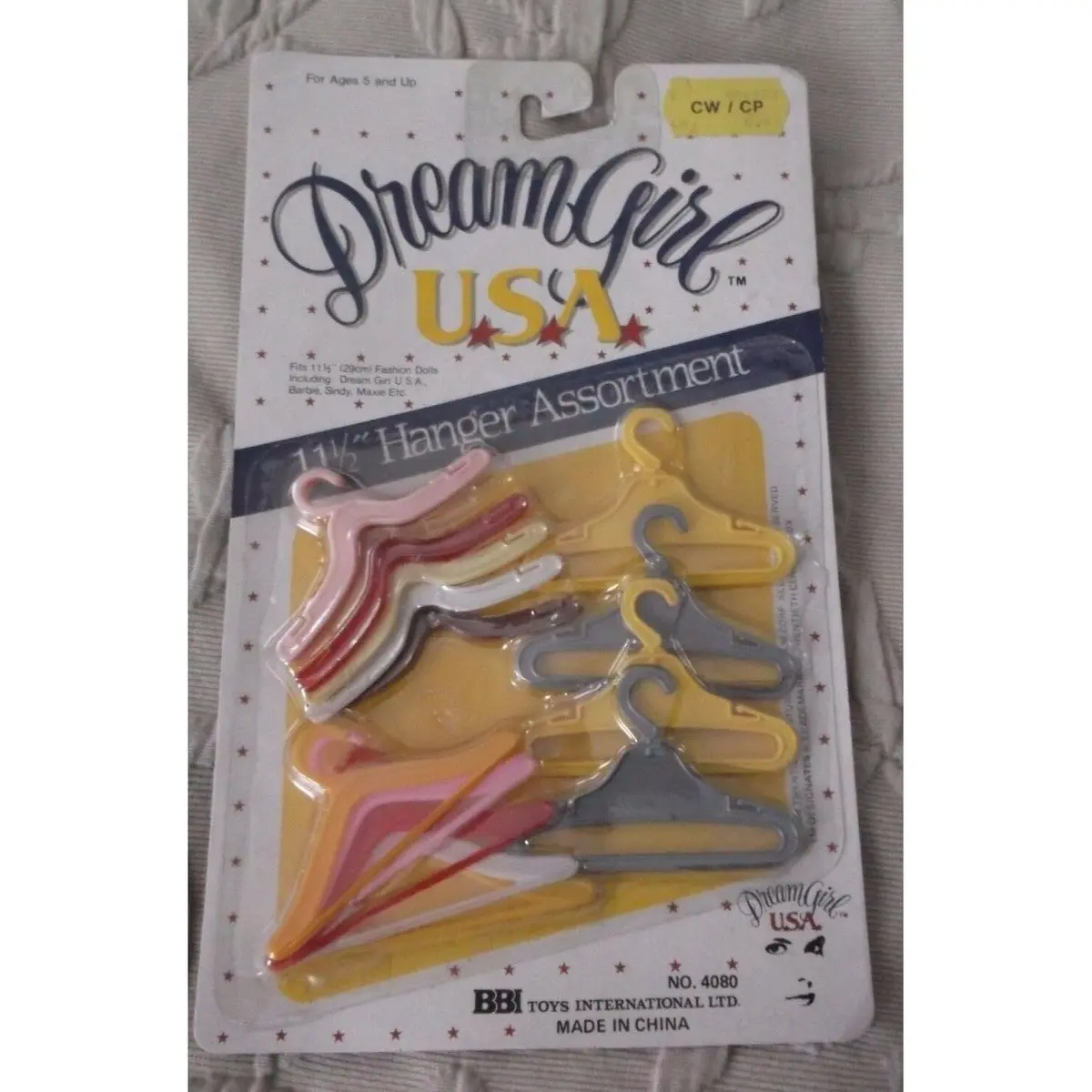 Vintage Nos Dream Girls Usa 11.5" Hanger Assortment Barbie Size No. 4080 1