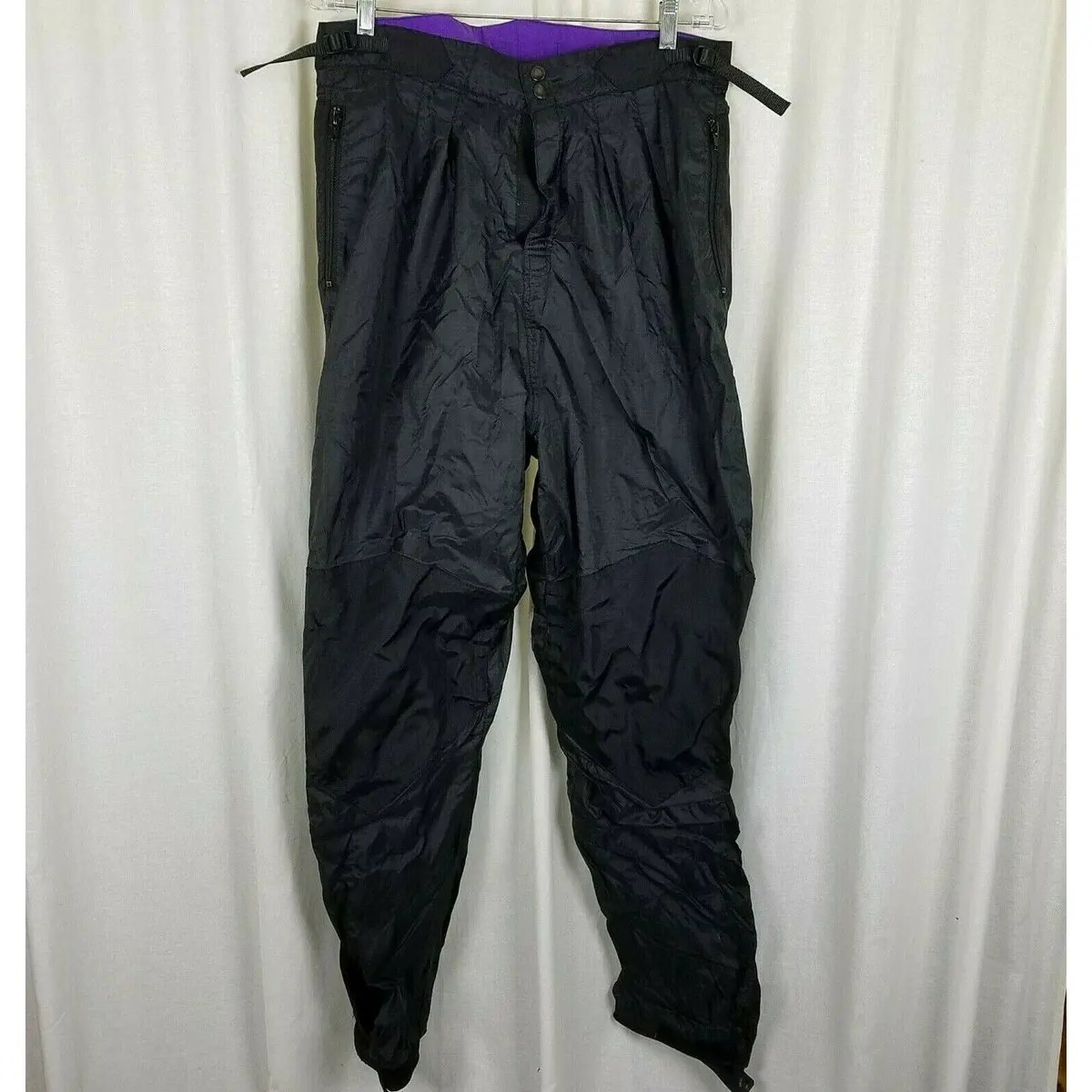 Vintage Mocean Sport Snow Rain Pants Mens Xl Usa Mesh Lined Purple Crossport 1