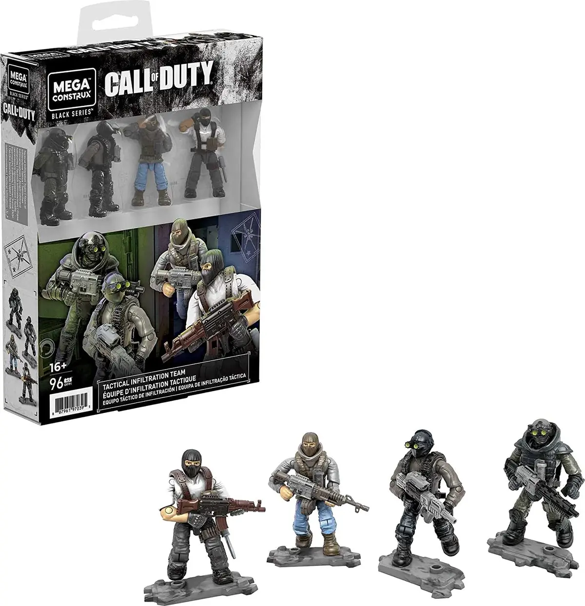 Mega Construx: Black Series - Call Of Duty - Tactical Infiltration Team 4-Pack Microfigure Set Gyf91 Low Stock 1