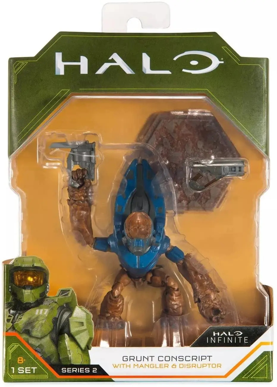 Halo Infinite - Series 2 - Grunt Conscript (With Mangler + Disruptor) Action Figure (Hlw0051) 1