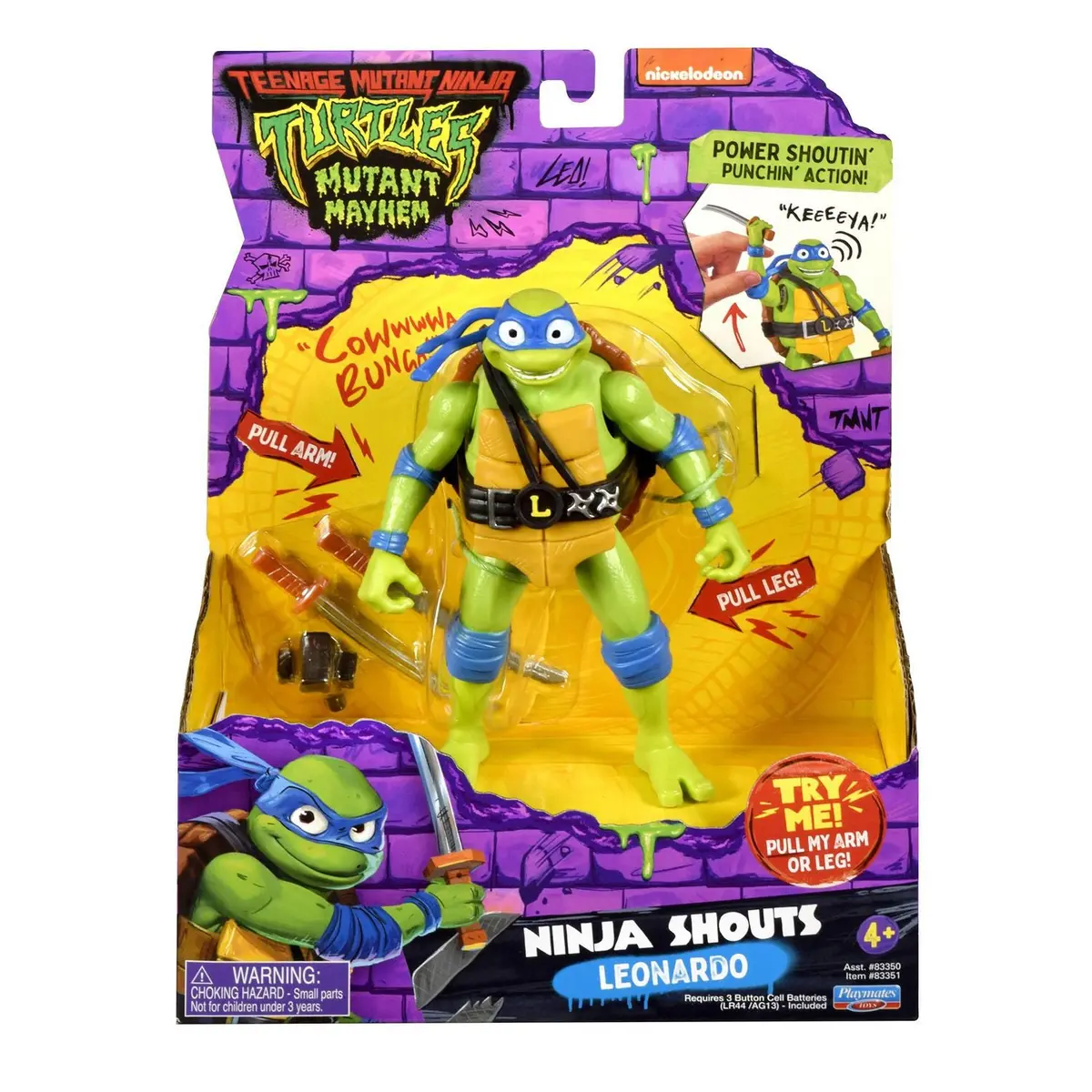 Teenage Mutant Ninja Turtles: Mutant Mayhem - Deluxe Ninja Shouts Leonardo Figure (83351) 1