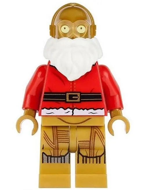 Star Wars - C3po (Santa Suit) Custom Minifigure Last One! 1