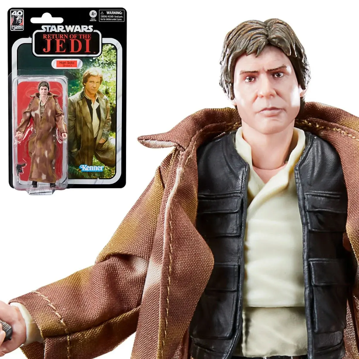 Star Wars: The Black Series - Return Of The Jedi (40Th) - Han Solo (Endor) Action Figure (F7072) Low Stock 1