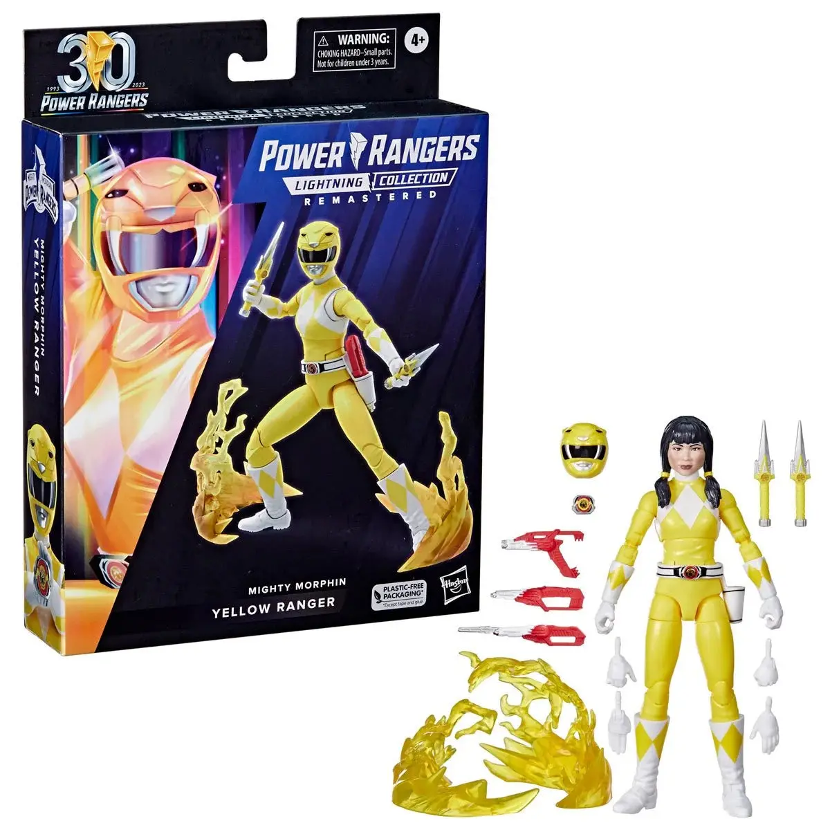 Power Rangers Lightning Collection - Remastered Mighty Morphin Yellow Ranger Action Figure (F7385) 1