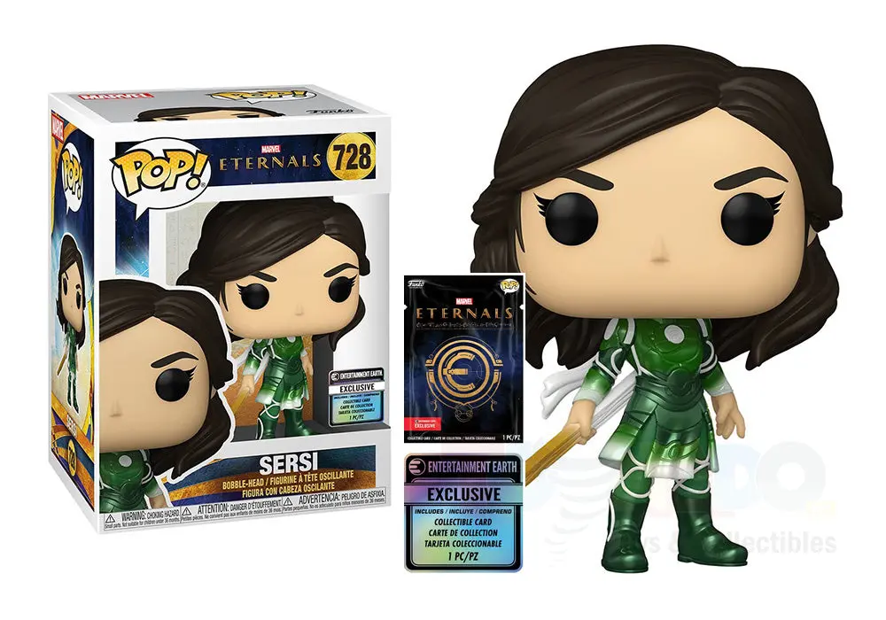 Funko Pop Marvel Eternals 728 Sersi (Entertainment Earth Exclusive) Vinyl W/Collectible Card (50779) Low Stock 1