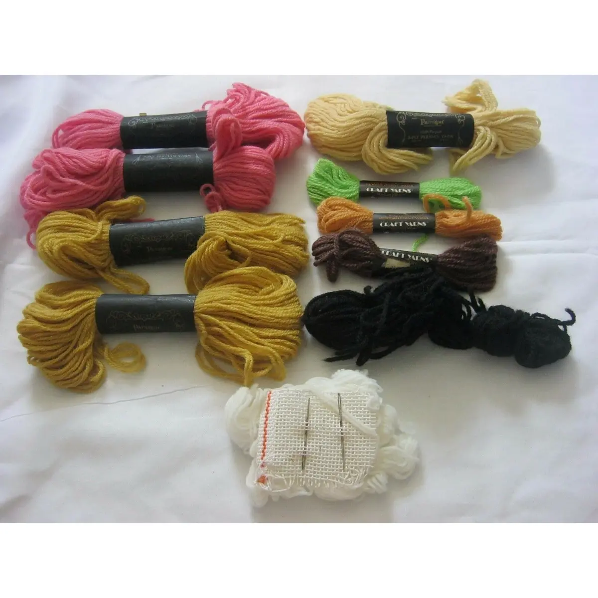 Lot Of 8 + Skeins Paragon Persian Wool Yarn 40 Yards England Persianpoint 1