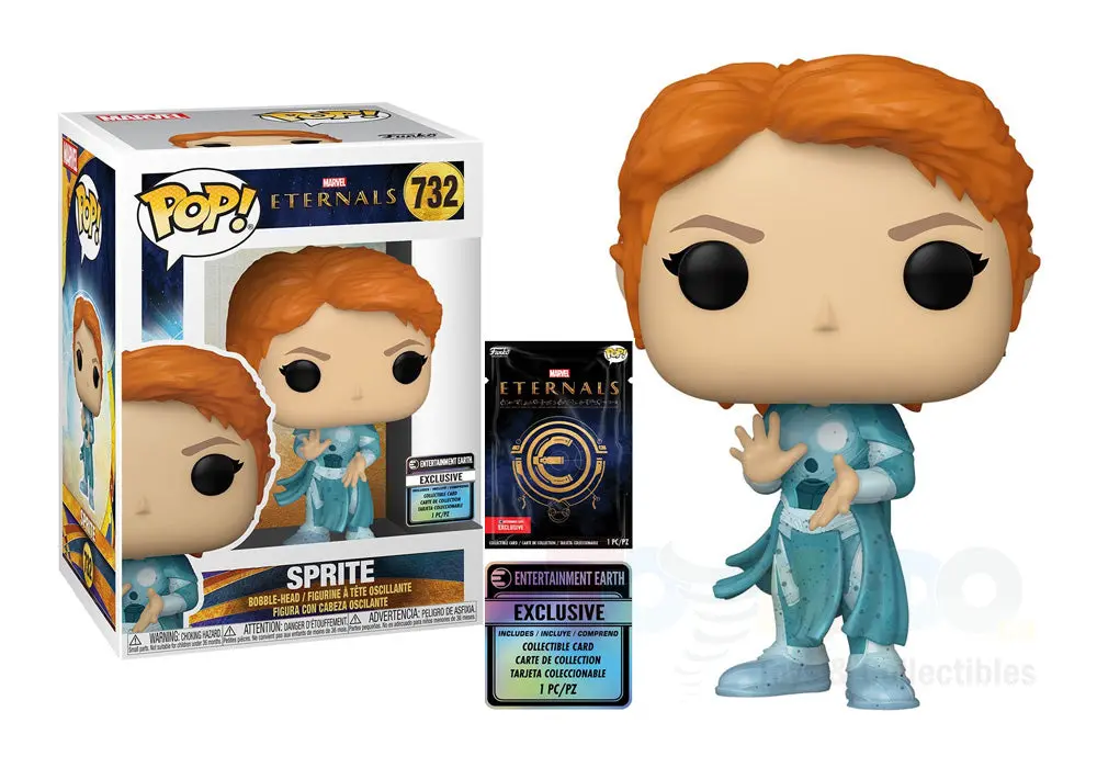Funko Pop! Marvel #732 - The Eternals - Sprite (Entertainment Earth Exclusive) Vinyl Figure With Collectible Card 1
