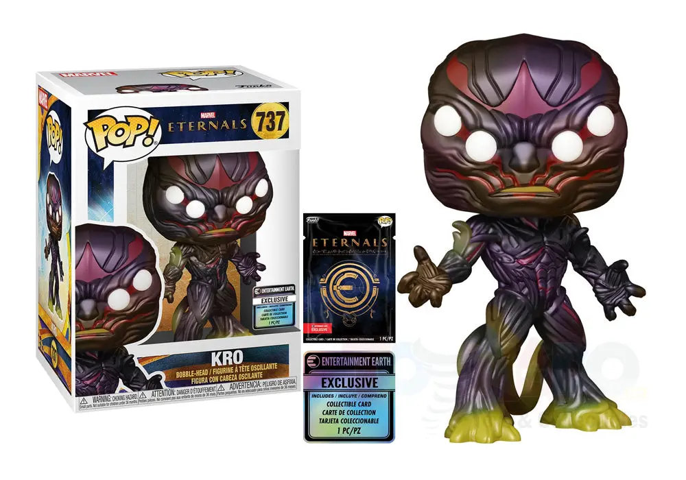 Funko Pop! Marvel #737 - The Eternals - Kro (Entertainment Earth Exclusive) Vinyl Figure With Collectible Card 1