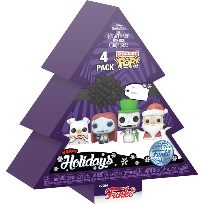 Funko Pocket Pop! - The Nightmare Before Christmas - Tree Holiday Box - Vinyl Figures 4-Pack (73911) Low Stock 1