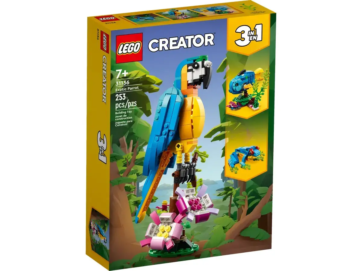 Lego Creator: 3 In 1 - Exotic Parrot Building Toy (31136) Last One! 1