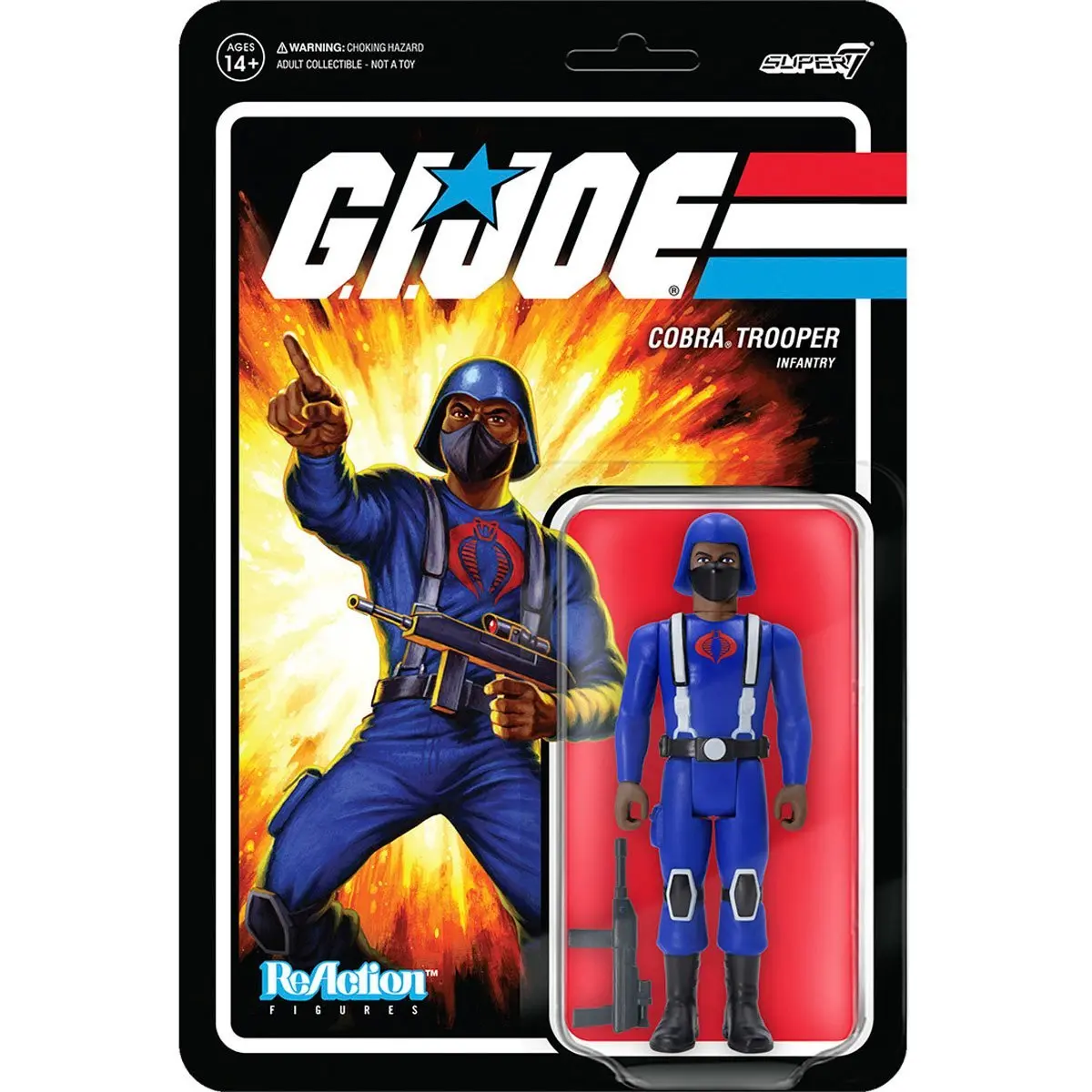 Super7 Reaction Figures - G.I. Joe Wave 1 - Cobra Trooper Infantry Y-Back (Brown) Low Stock 1
