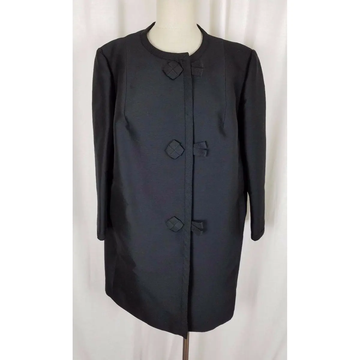 Vintage 50S 60S Afl-Cio Union Made Decorative Worsted Wool Jacket Coat Womens S 1